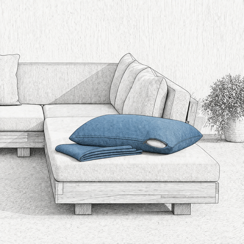 Outdoor Zippered Sofa Cushion Covers