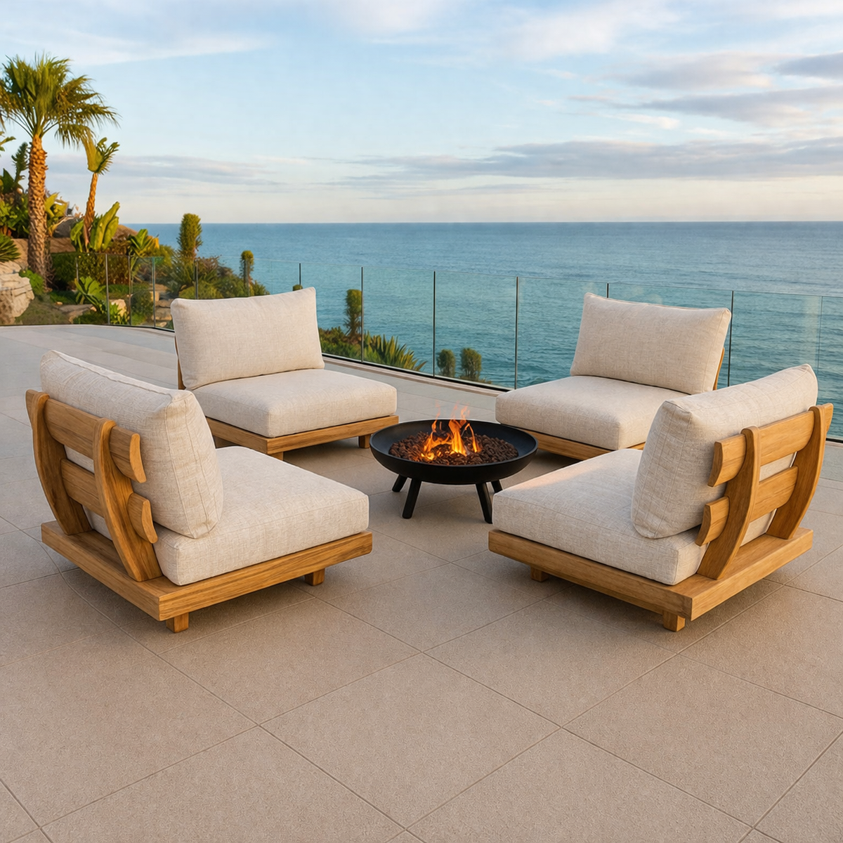 Custom Outdoor Chair Cushions (Seat and Back) - view 2 - CushionsHub custom cushions