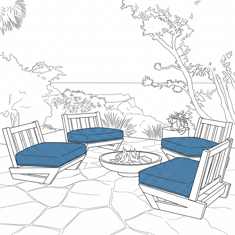 Outdoor Fire Pit Seat Cushions