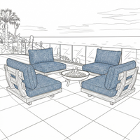 Custom Outdoor Chair Cushions (Seat and Back) - custom made to exact measurements at CushionsHub