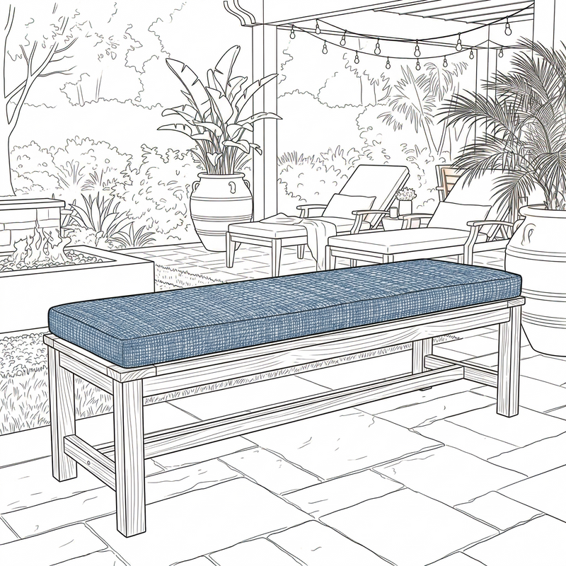 Outdoor Rectangle Square Seat Cushion