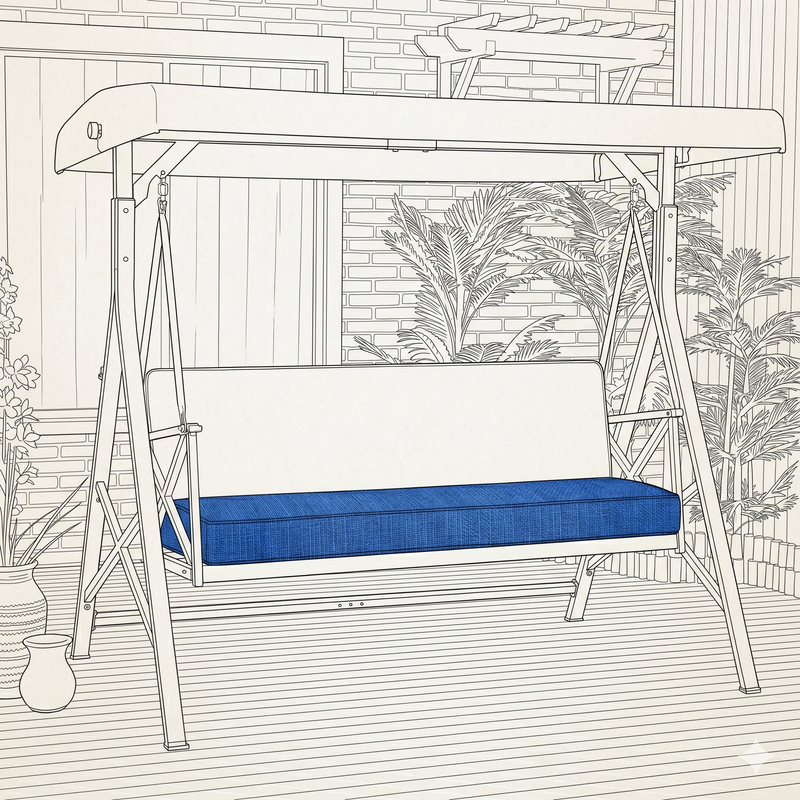 Sunbrella Custom Outdoor Bench and Porch Swing Cushions