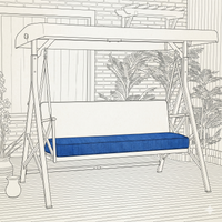 Sunbrella Custom Outdoor Bench and Porch Swing Cushions - custom made to exact measurements at CushionsHub
