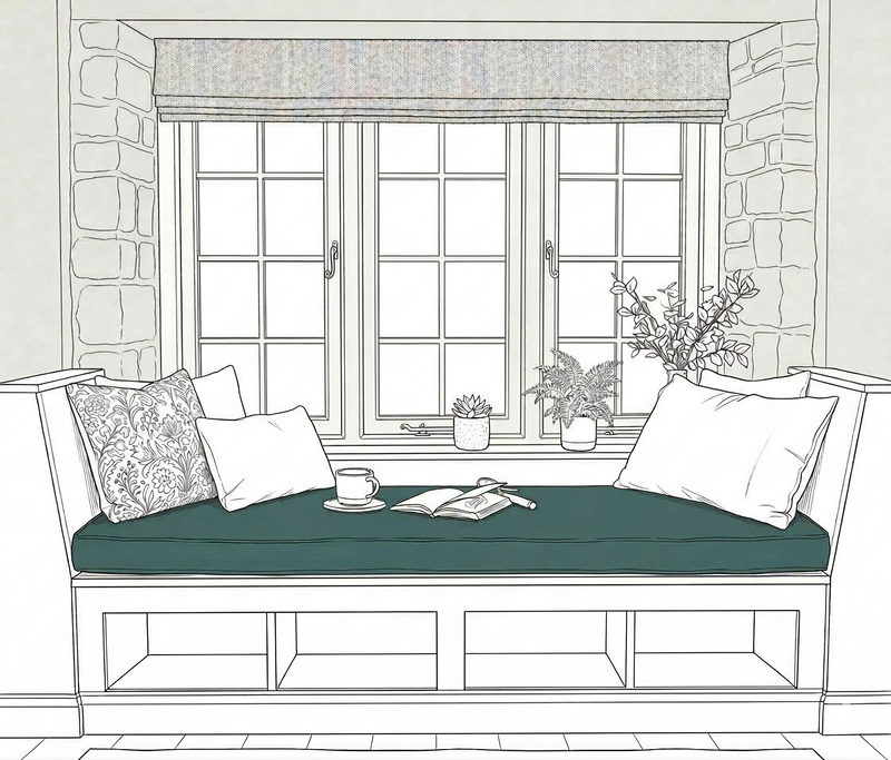 Rectangle & Square Window Seat Cushions
