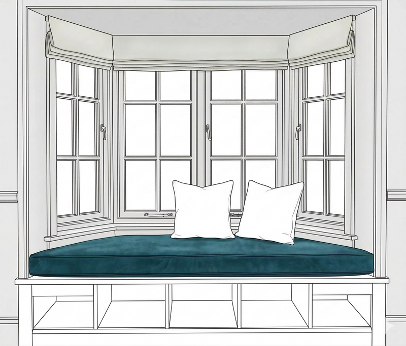 Trapezoid Bay Window Cushions
